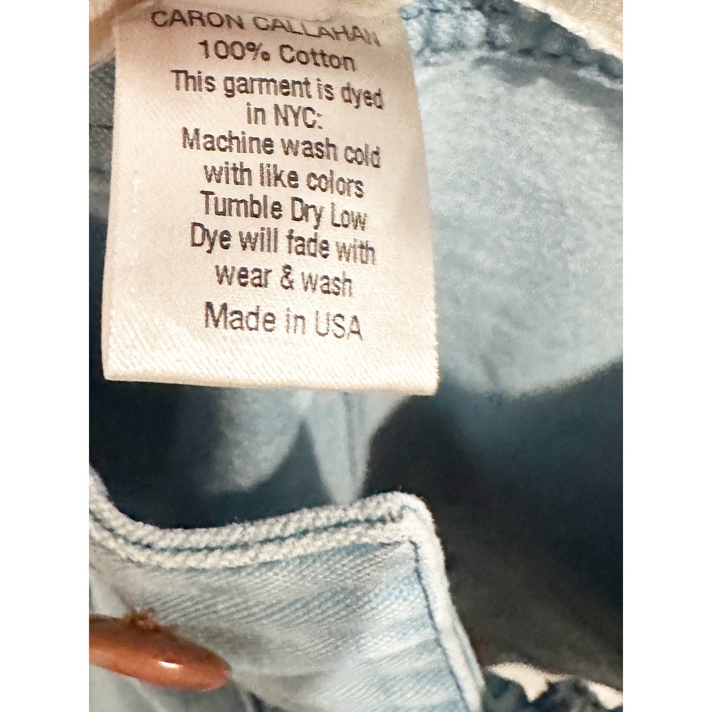 Caron Callahan Cotton Japanese Twill Stewart Short in Light Blue Size 2 - Picture 11 of 11